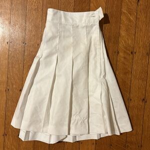 Head Pleated Tennis Skirt - White